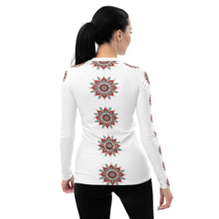 Ocean Breeze Mandala Women's Rash Guard - Beyond T-shirts