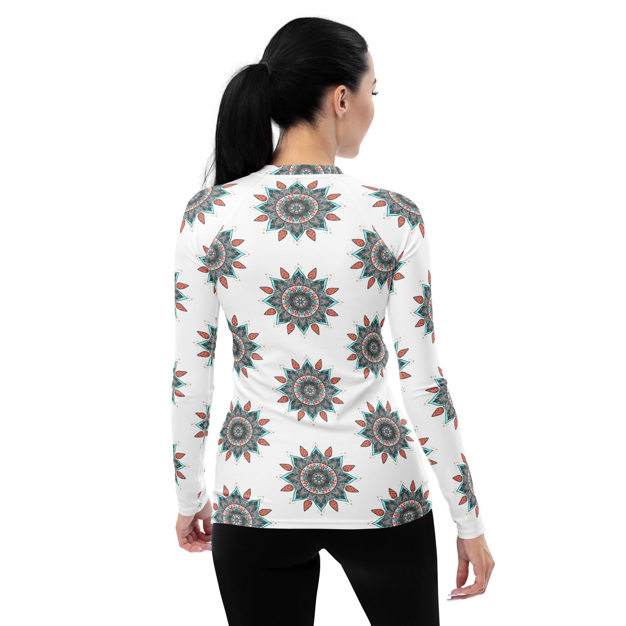 Sacred Geometry Mandala Women's Rash Guard - Beyond T-shirts