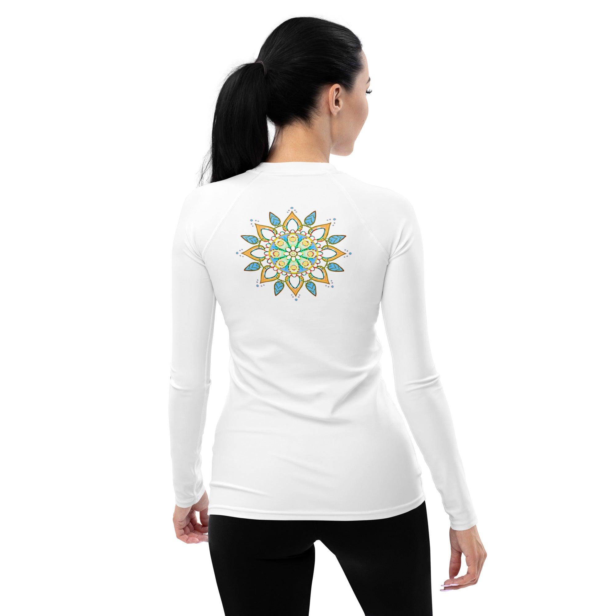 Serene Lotus Mandala Women's Rash Guard - Beyond T-shirts