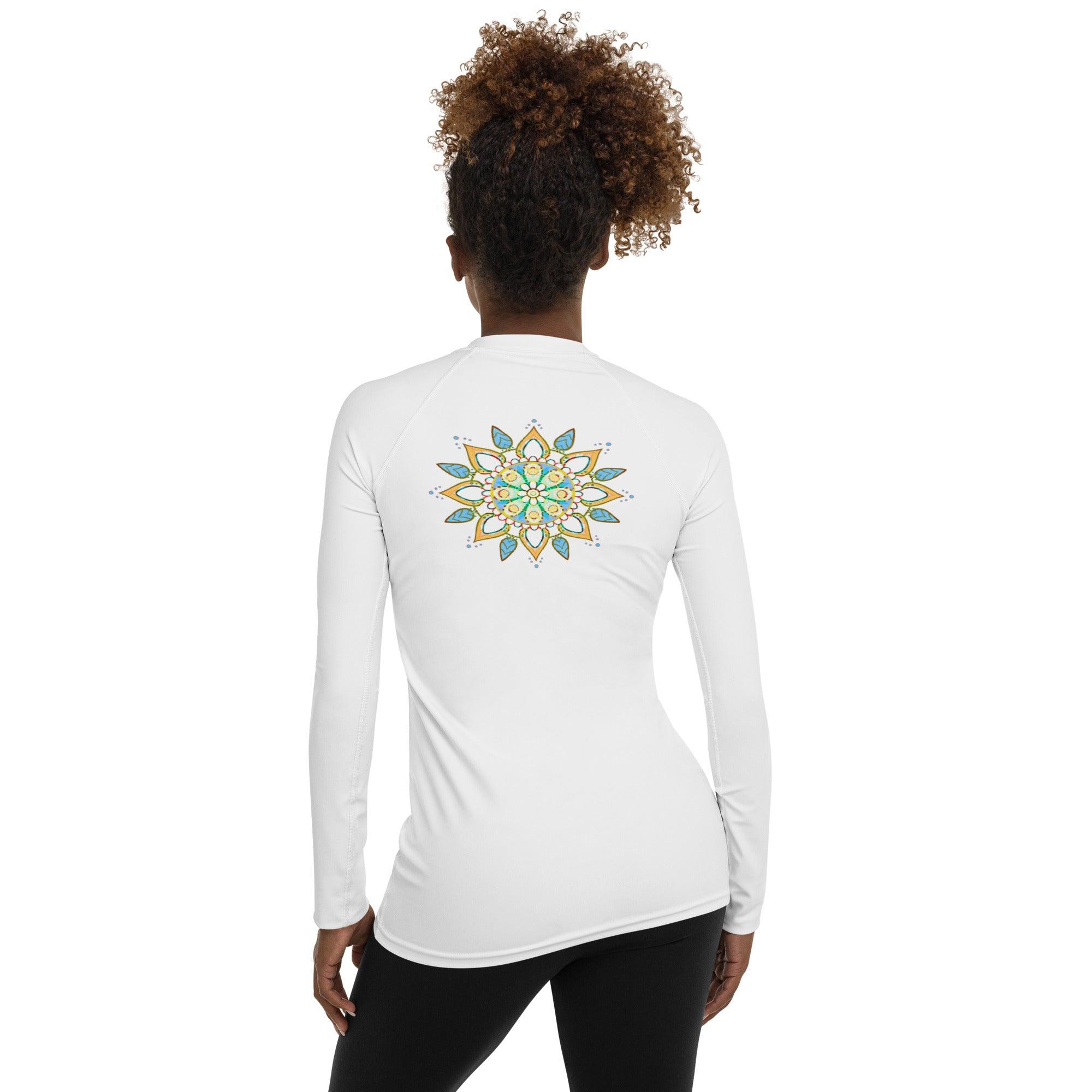 Serene Lotus Mandala Women's Rash Guard - Beyond T-shirts