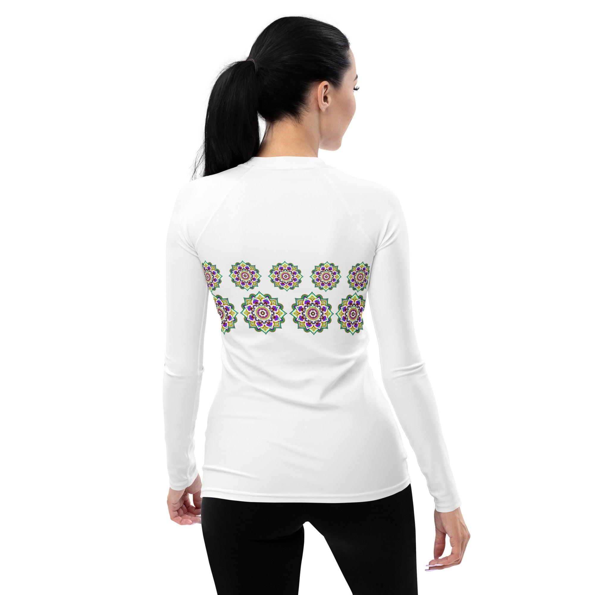 Zen Lotus Mandala Women's Rash Guard - Beyond T-shirts