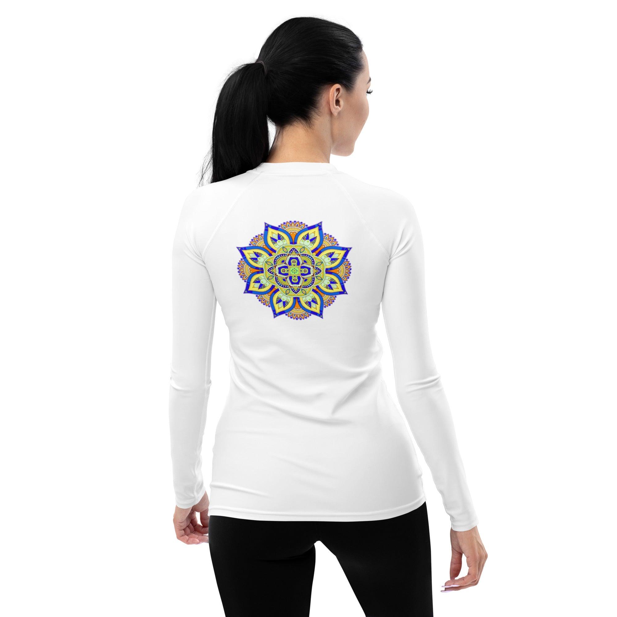 Serene Lotus Mandala Women's Rash Guard - Beyond T-shirts