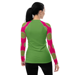 Seaside Mandala Women's Rash Guard - Beyond T-shirts