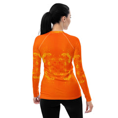 Acoustic Serenity All-Over Print Women's Rash Guard - Beyond T-shirts