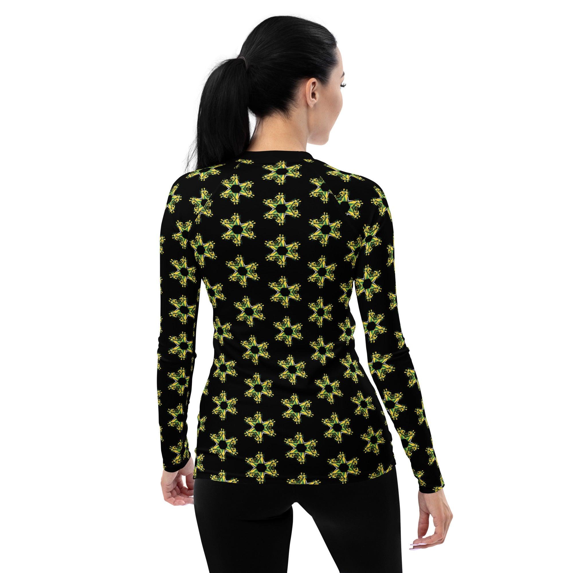 Contemporary Canvas All-Over Print Women's Rash Guard - Beyond T-shirts