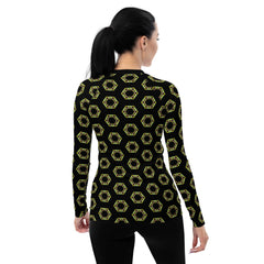 Abstract Ambitions All-Over Print Women's Rash Guard - Beyond T-shirts