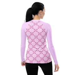 Elegance in Abstraction: Women's Art Rash Guard - Beyond T-shirts