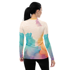 Flutist's Fluttering Fantasy Women's Rash Guard