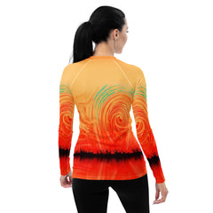 Striped In Style Zebra Women's Rash Guard