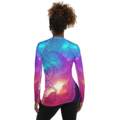 Embark With The Rhythmic Ocean Explorer Women's Rash Guard