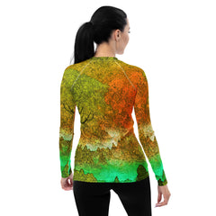 Set Sail With The Vibrant Violin Voyage Women's Rash Guard