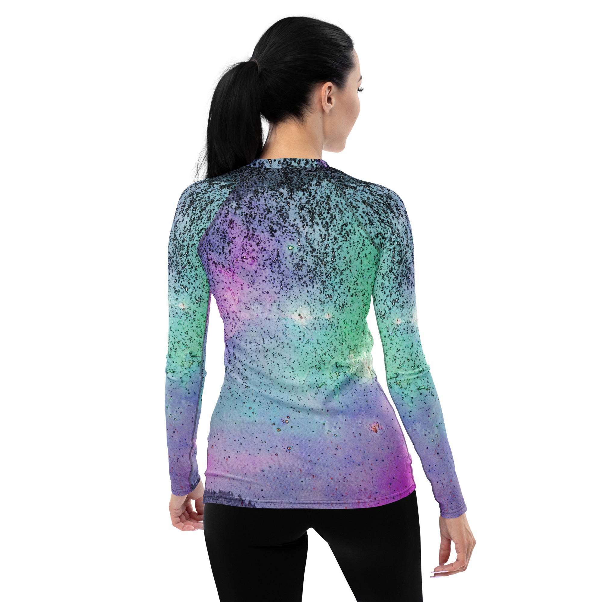 Tuneful Turtle Tapestry Women's Rash Guard