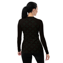 Nautical Notes All-Over Print Women's Rash Guard