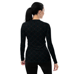 Timeless Triumphs All-Over Print Women's Rash Guard