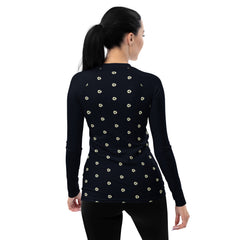 Iconic Rhythms All-Over Print Women's Rash Guard