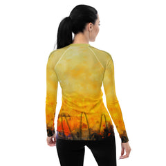 Moonlit Beach Landscape Rash Guard