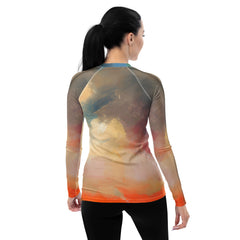 Coastal Breeze Escape All-Over Print Women's Rash Guard