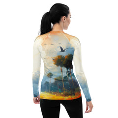 Coastal Sunrise Landscape Women's Rash Guard