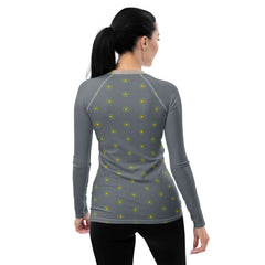 Subtle Abstraction All-Over Print Women's Rash Guard