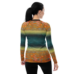 Graceful Goat All-Over Print Women's Rash Guard