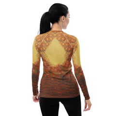 Catwalk Elegance All-Over Print Women's Rash Guard