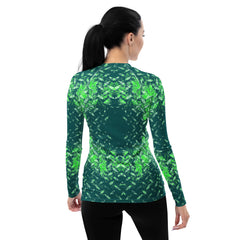 Honeycomb Hurdle Texture Women's Rash Guard