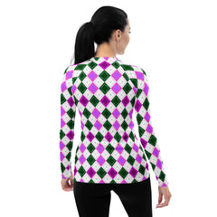 Radiant Diamonds All-Over Print Women's Rash Guard