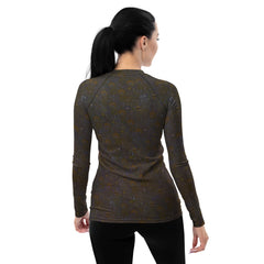 Stylish Squirrel Fashionista All-Over Print Women's Rash Guard