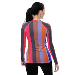 Fiesta Fiesta Colorful Stripe All-Over Print Women's Rash Guard