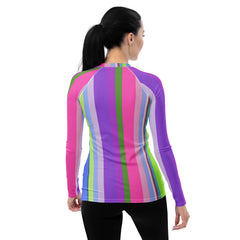 Back view of Aqua Mirage women's rash guard