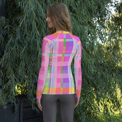 Brighten your water sports with the spectral colors of the Rainbow Waves Rash Guard, designed for protection and flair.