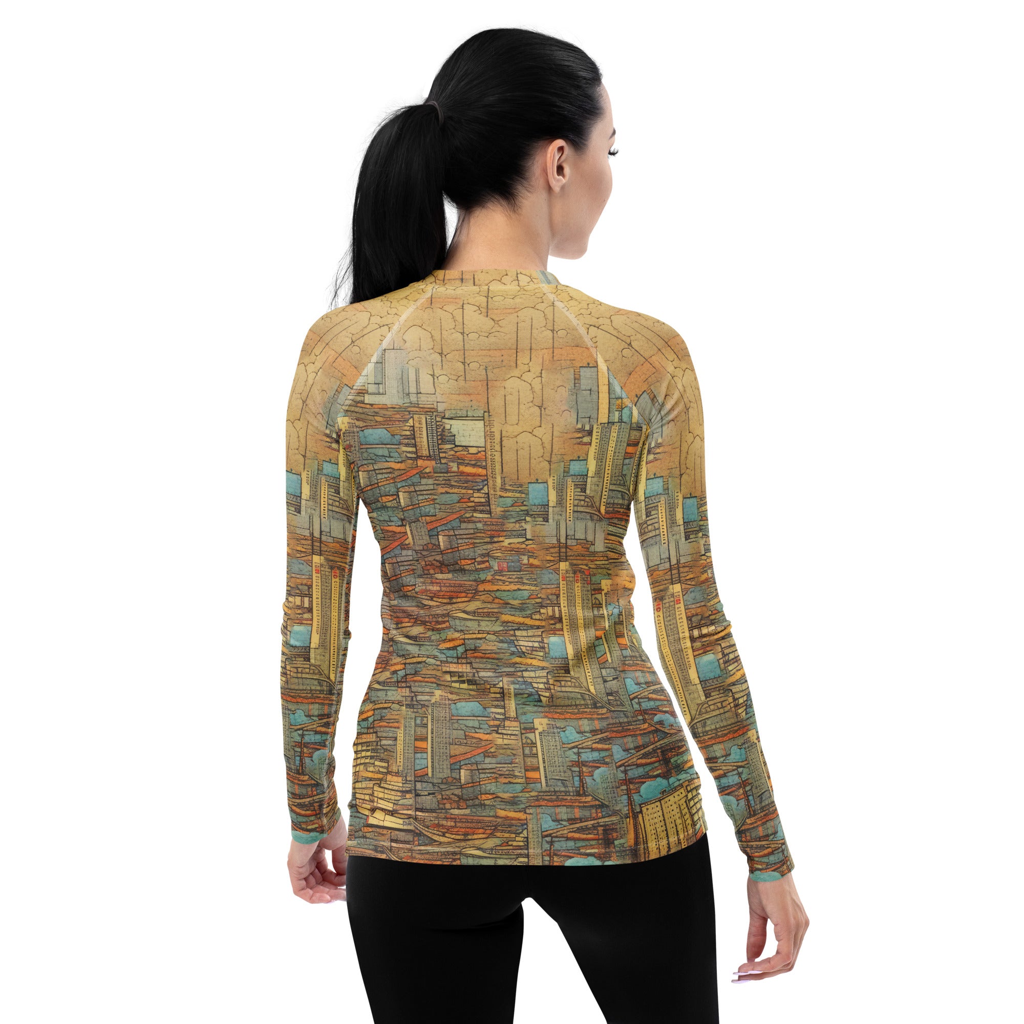 Women's Mermaid-themed Rash Guard for beach and pool.