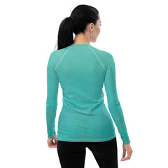 Woman wearing Funky Fusion Rash Guard - Sun Protection Swimwear