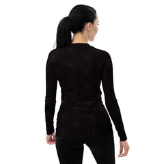 Boho Blossom Women's Rash Guard - Front View