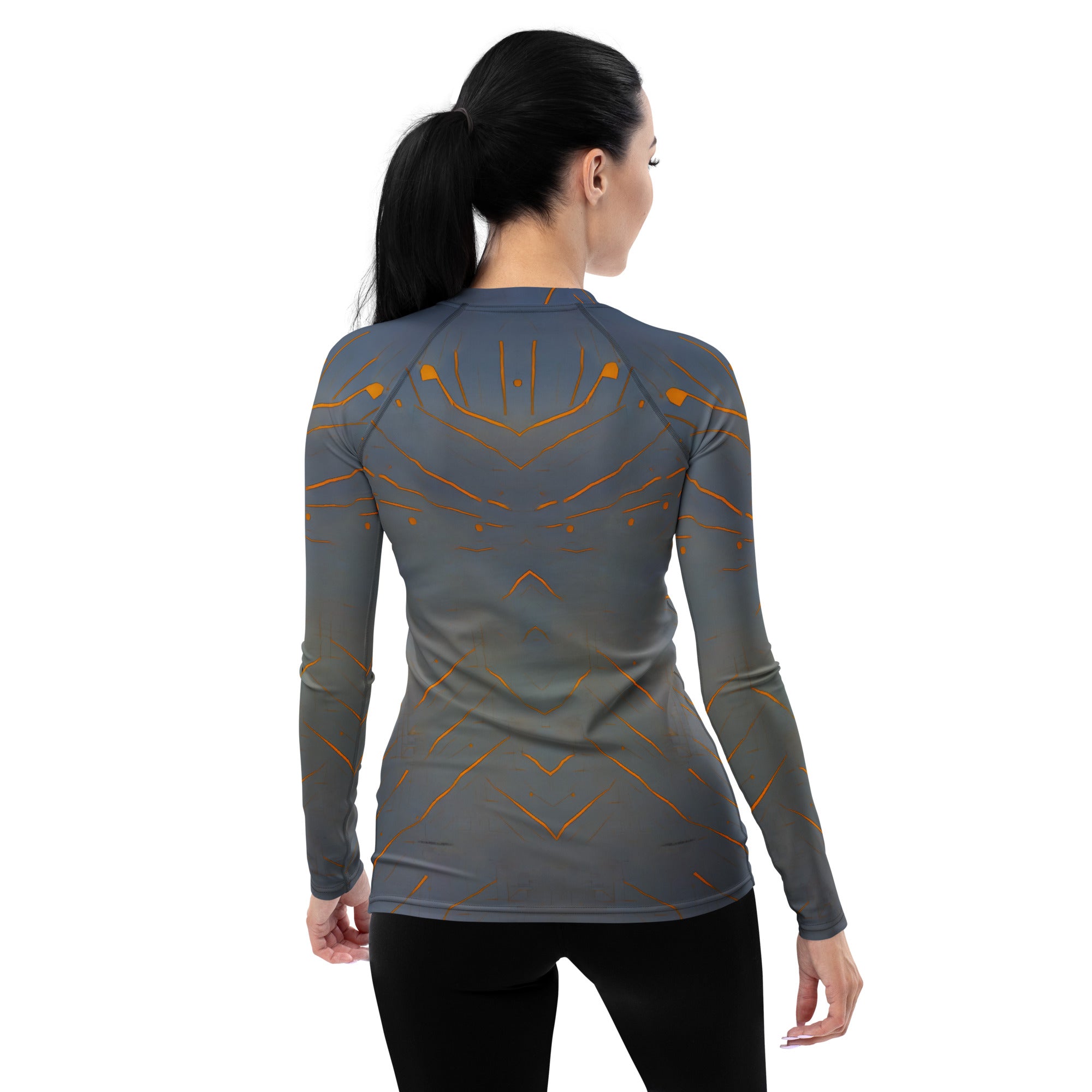 Close-up of Ethereal Dreams women's rash guard fabric