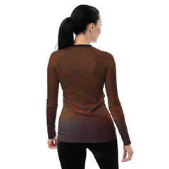 Women's Rash Guard - Zen Garden Pattern - Back View