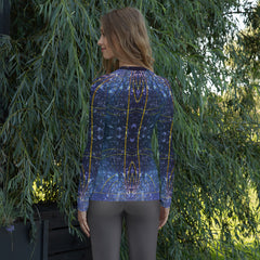 Urban Edge All-Over Print Women's Rash Guard back view.