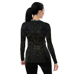 Women's rash guard with floral design for swimming