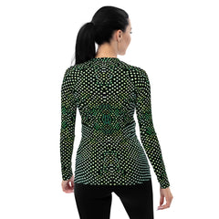 Stylish women's rash guard for sun protection