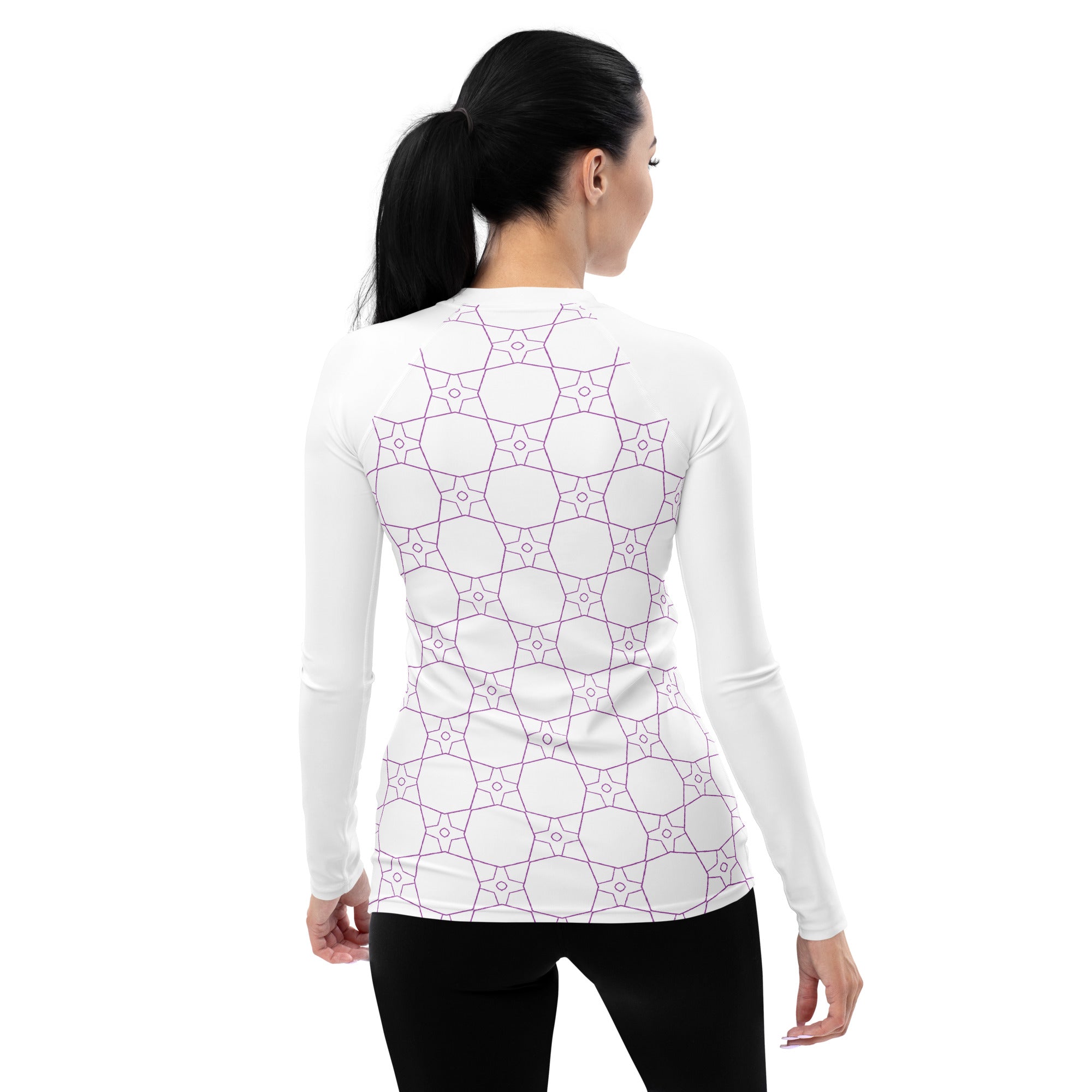 Tranquil Waters Women's Rash Guard Back View