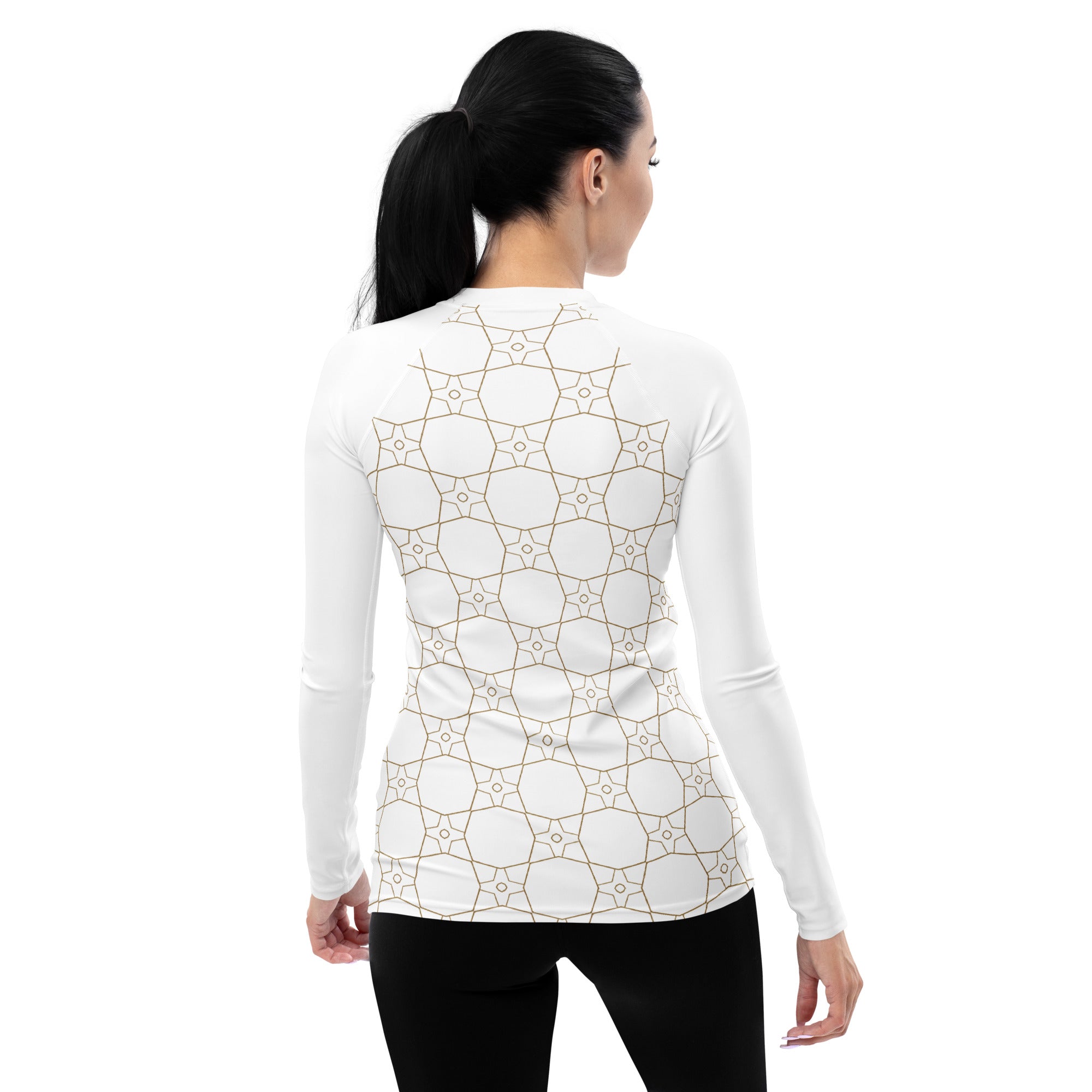 Stylish Tribal Fusion Rash Guard for Women - Side View