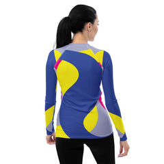 Nirvana Neon Women's Rash Guard front view.