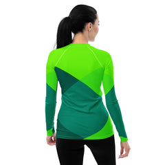 Comfortable and stylish women's rash guard for outdoor activities.