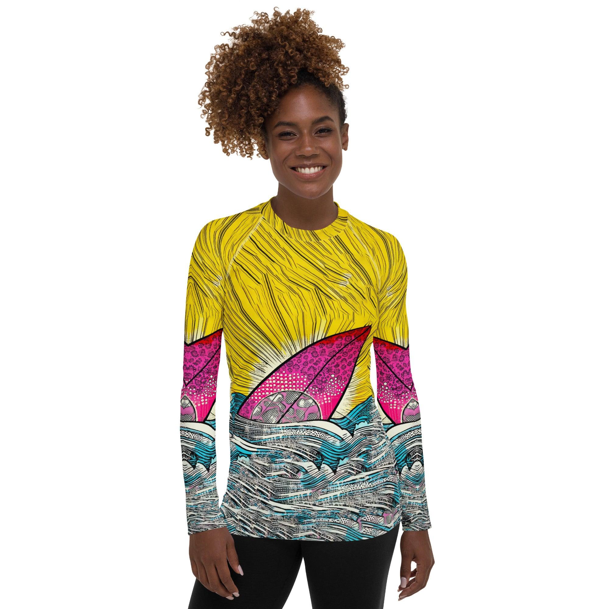 Sleek Surfing 5-32 Women's Rash Guard for stylish sea adventures"