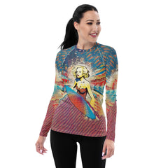 Stylish Surfing 1 26 Women's Rash Guard with UV protection for safe and fashionable surfing.