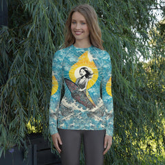 Elegant Surfing 1 40 Women's Rash Guard with superior UV protection for stylish surfers.