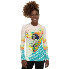 Chic Surfing 1 48 Rash Guard for Women, combining sleek design with optimal sun safety.