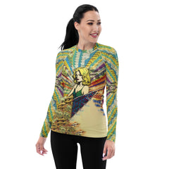 Elegant Surfing 1 22 Women's Rash Guard, combining fashion with practical sun safety.