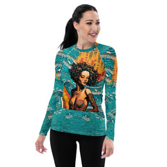 Ocean Rider All-Over Print Women's Rash Guard Embrace The Surfing Lifestyle - Beyond T-shirts