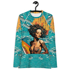 Ocean Rider All-Over Print Women's Rash Guard Embrace The Surfing Lifestyle - Beyond T-shirts